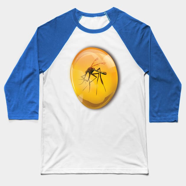 Mosquito in amber Baseball T-Shirt by nickemporium1